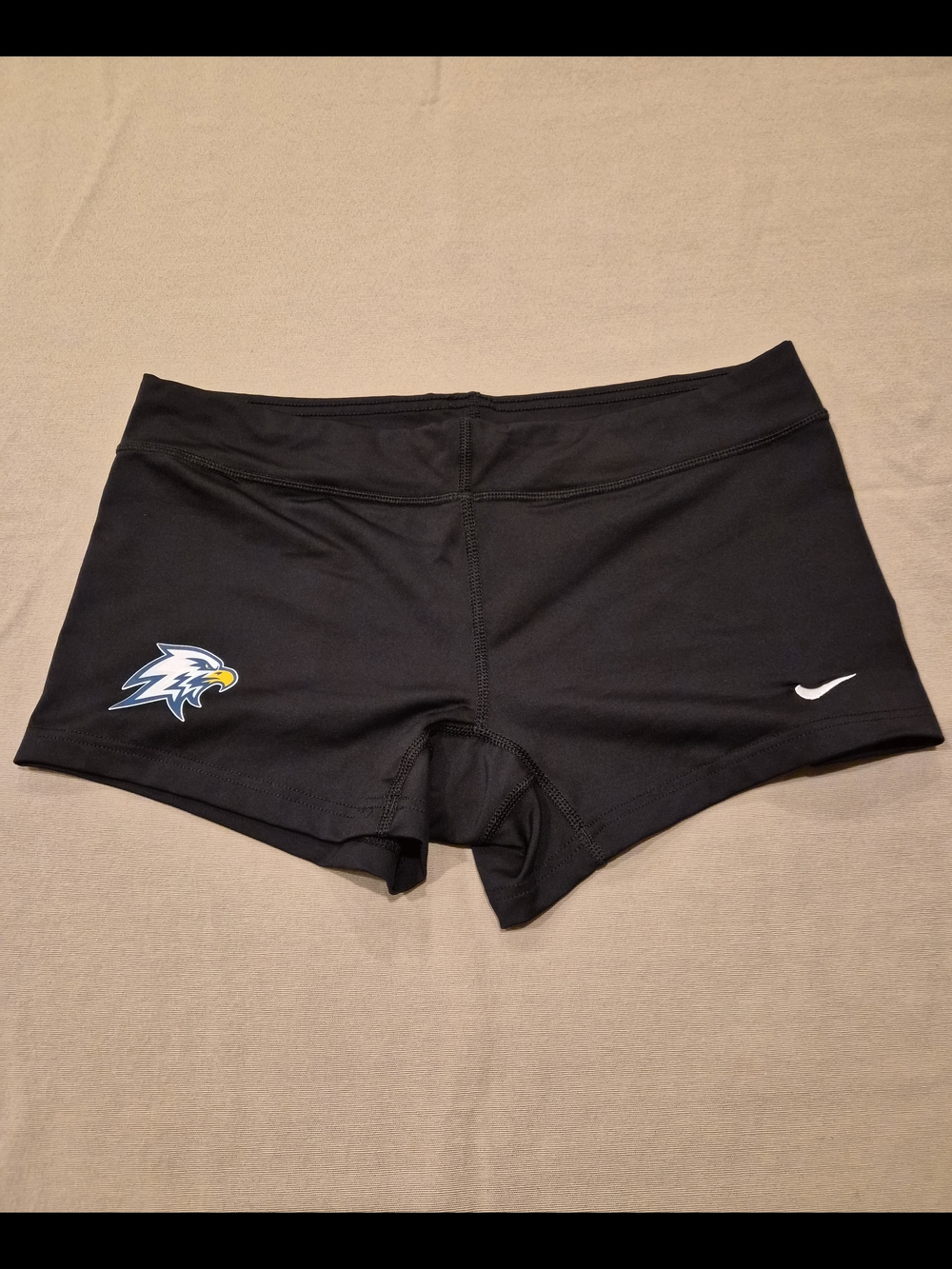 Nike Black Women's Athletic Shorts with Eagle & Swoosh
